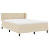 vidaXL Box spring seng med madras Creme 140 x 190 cm Stof