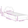 vidaXL Børnesengestel med hovedgærde Lysegrå 90 x 200 cm PU