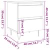 vidaXL sengebord 40x35x50 cm konstrueret træ hvid