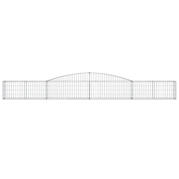 vidaXL buede gabionkurve 20 stk. 400x30x40/60 cm galvaniseret jern