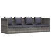 vidaXL havebord 200x60 cm polyrattan gr&aring;