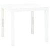 vidaXL havebord 78 x 78 x 72 cm plastik hvid