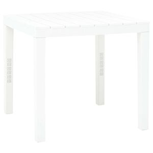 vidaXL havebord 78 x 78 x 72 cm plastik hvid