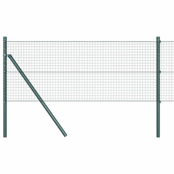 vidaXL Hegnsp&aelig;l Gr&oslash;n 100 x 0,4 m (25 x 25 mm net) St&aring;l og PVC