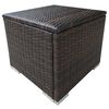 vidaXL liggestole 2 stk. med bord polyrattan brun