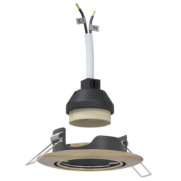 vidaXL Spotlight 6 pcs Messing 9 x 9 x 2.5 cm Metal