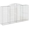 vidaXL buet gabionkurv 300x50x160/180 cm galvaniseret jern