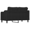 vidaXL 2-personers sofa 140 cm stof sort