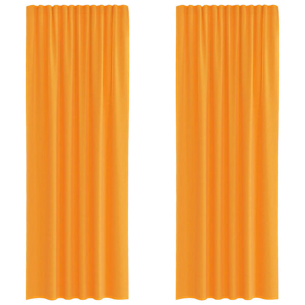 vidaXL voile-gardiner med stanglommer 2 stk. orange