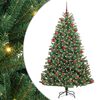 vidaXL Kunstigt Hinged Juletr&aelig; Gr&oslash;n 180 cm PVC og metal