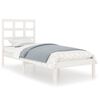 vidaXL sengeramme 100x200 cm massivt tr&aelig; hvid