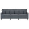 vidaXL 3-personers sofa 180 cm fl&oslash;jl m&oslash;rkegr&aring;