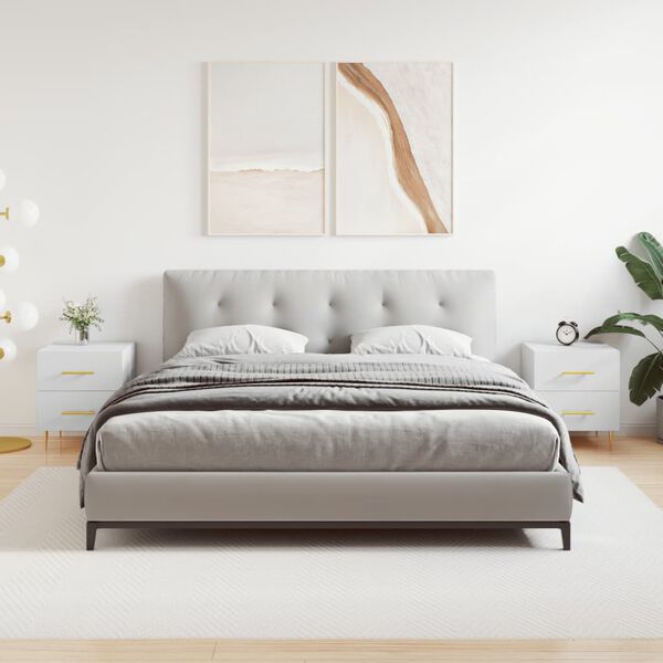 vidaXL sengeborde 2 stk. 40x35x47,5 cm konstrueret tr&aelig; hvid