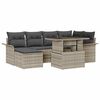 vidaXL Havesofa S&aelig;t 7 stk. Lysegr&aring; Poly rattan