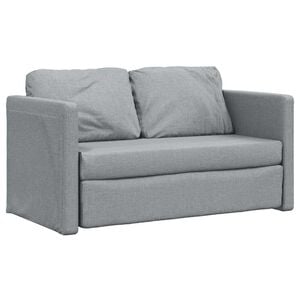vidaXL 2-i-1 sovesofa 112x174x55 cm stof lysegr&aring;