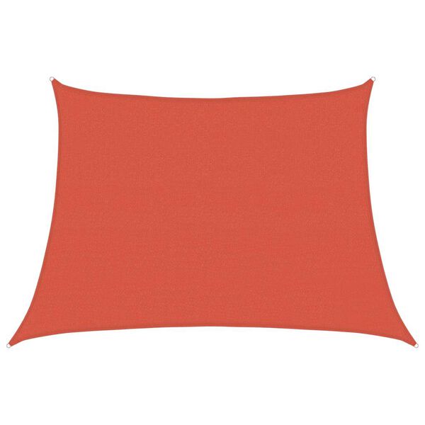 vidaXL solsejl 4/5x3 m 160 g/m&sup2; trapezformet HDPE terrakottafarvet