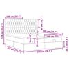 vidaXL osmannisk sengeramme med madrasser 200x200 cm stof sort