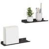 vidaXL Sv&aelig;vende hylde V&aelig;gmonteret 2 pcs Sort 30 x 9 x 2,5 cm St&aring;l
