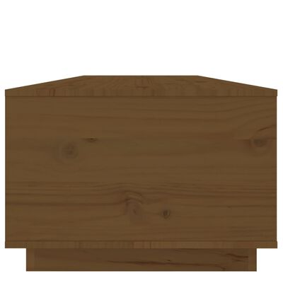 vidaXL sofabord 100x50x35 cm massivt fyrretræ gyldenbrun