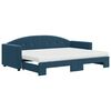 vidaXL daybed med udtr&aelig;k og madras 80x200 cm velour bl&aring;