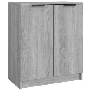 vidaXL skoskab 59x35x70 cm konstrueret tr&aelig; gr&aring; sonoma-eg