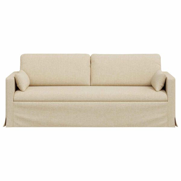 vidaXL Sofa 180cm Creme Metal