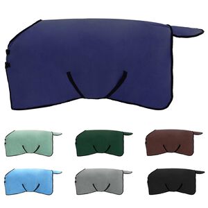 vidaXL Hestet&aelig;ppe M&oslash;rkebl&aring; Polyester