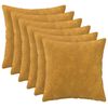 vidaXL Pudebetr&aelig;k 6 pcs HEERLEN Gul 35 x 35 cm Mikrofiber Fleece