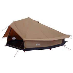 vidaXL Familietelt Brun 12-person Polybomuld