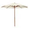 vidaXL parasol 300x258 cm sandhvid