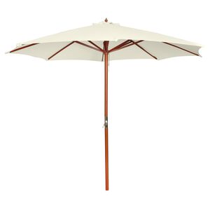 vidaXL parasol 300x258 cm sandhvid