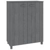 vidaXL skoskab HAMAR 85x40x108 cm massivt fyrretr&aelig; m&oslash;rkegr&aring;
