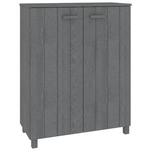 vidaXL skoskab HAMAR 85x40x108 cm massivt fyrretr&aelig; m&oslash;rkegr&aring;