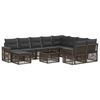 vidaXL Havesofa S&aelig;t 11 stk. Gr&aring; polyrattan
