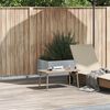vidaXL havesofabord 80x40x37 cm firkantet polyrattan beige