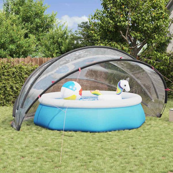 vidaXL Pool Dome Transparent 500 x 500 x 236 cm PVC
