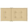 vidaXL stolehynder med lav ryg 6 stk. 100x50x4 cm stof beige
