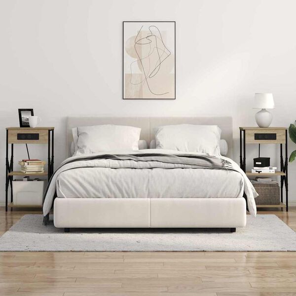 vidaXL Natskab med hylde Sonoma eg 41 x 31 x 76 cm Konstrueret tr&aelig;