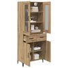 vidaXL Highboard Artisan Egetr&aelig; 69,5 x 34 x 180 cm Konstrueret tr&aelig;