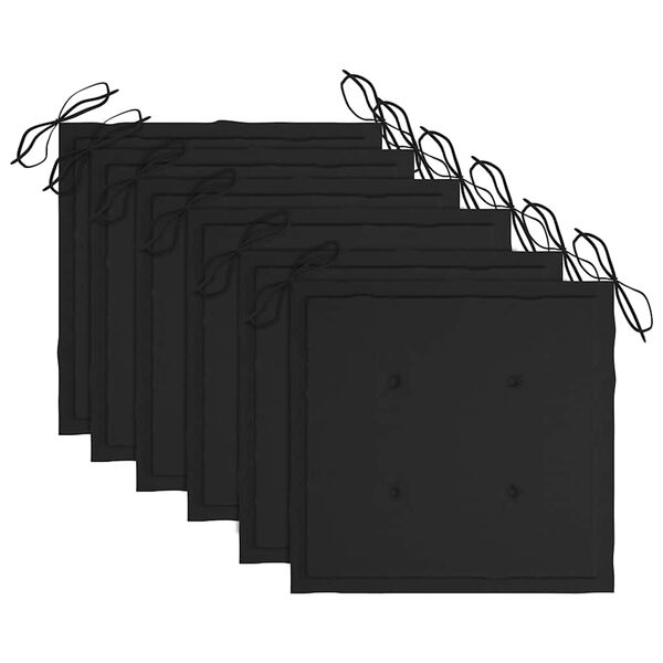 vidaXL foldbare udend&oslash;rsstole 6 stk. med hynder massivt akacietr&aelig;