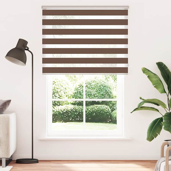 vidaXL zebragardin brun 150x200 cm stofbredde 145,9 cm polyester