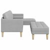vidaXL Sofa S&aelig;t med pude 2 pcs Skygr&aring; Polyester