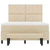 vidaXL Box spring seng med madras Creme 160 x 200 cm Stof