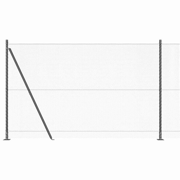 vidaXL Hegnsp&aelig;l Gr&aring; 10 x 1,5 m (13 mm mesh) St&aring;l og PVC
