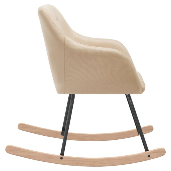 vidaXL gyngestol stof cremefarvet