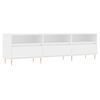vidaXL tv-bord 150x30x44,5 cm konstrueret tr&aelig; hvid