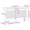 vidaXL radiatorskjuler 172x19x81,5 cm MDF
