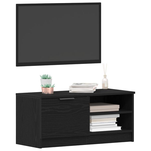 vidaXL TV-skab Sort eg 80 x 35 x 36,5 cm Konstrueret tr&aelig;