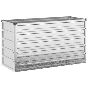 vidaXL H&aelig;vet Havebed S&oslash;lv 100 x 40 x 55 cm galvaniseret