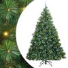 vidaXL Kunstigt juletr&aelig; med 300 LED'er Gr&oslash;n 240 cm PE og PVC
